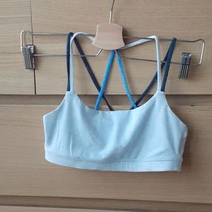 GapFit Light Blue Strappy Unpadded Sports Bra XS